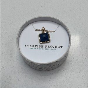 Starfish Project Gold and Lapais Necklace